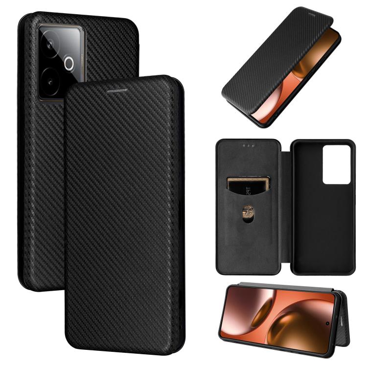 เคสโทรศัพท์หนังพลิกพื้นผิวคาร์บอนไฟเบอร์, For Realme Neo7x 5G, For Realme P3 Pro 5G, For Realme 14 Pro 5G Global, For Realme C75 4G, For Realme CT7 Pro, For Realme 13 Pro / 13 Pro+, For Realme GT 6 / GT 6T, For Realme GT Neo6 / GT Neo6 SE              ...