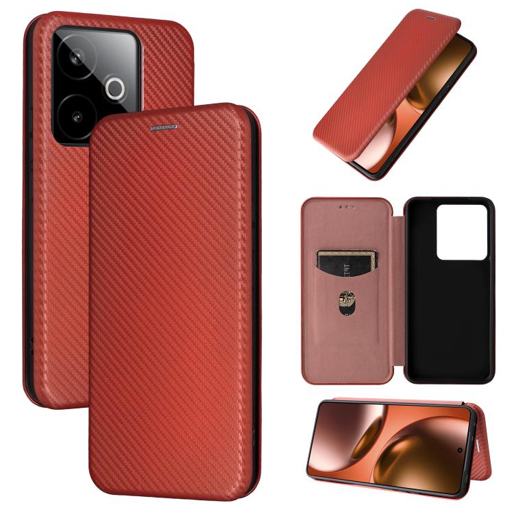 เคสโทรศัพท์หนังพลิกพื้นผิวคาร์บอนไฟเบอร์, For Realme Note 80 4G, For Realme 16 5G, For Realme 16 Pro+ 5G, For Realme 15x 5G India / C85 5G, For Realme C85 Pro 4G, For Realme 15T 5G, For Realme 15 5G / Realme 15 Pro 5G, For Realme GT 7 Global           ...