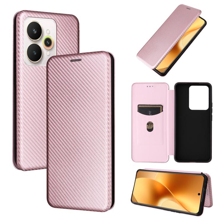 เคสโทรศัพท์หนังพลิกพื้นผิวคาร์บอนไฟเบอร์, For Realme Note 80 4G, For Realme 16 5G, For Realme 16 Pro+ 5G, For Realme 15x 5G India / C85 5G, For Realme C85 Pro 4G, For Realme 15T 5G, For Realme 15 5G / Realme 15 Pro 5G, For Realme GT 7 Global           ...