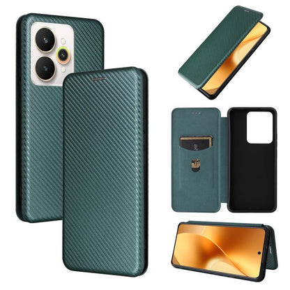เคสโทรศัพท์หนังพลิกพื้นผิวคาร์บอนไฟเบอร์, For Realme Note 80 4G, For Realme 16 5G, For Realme 16 Pro+ 5G, For Realme 15x 5G India / C85 5G, For Realme C85 Pro 4G, For Realme 15T 5G, For Realme 15 5G / Realme 15 Pro 5G, For Realme GT 7 Global           ...