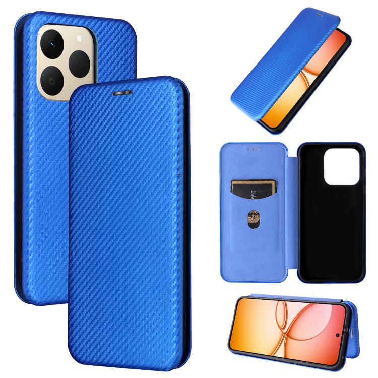 เคสโทรศัพท์หนังพลิกพื้นผิวคาร์บอนไฟเบอร์, For Realme Note 80 4G, For Realme 16 5G, For Realme 16 Pro+ 5G, For Realme 15x 5G India / C85 5G, For Realme C85 Pro 4G, For Realme 15T 5G, For Realme 15 5G / Realme 15 Pro 5G, For Realme GT 7 Global           ...