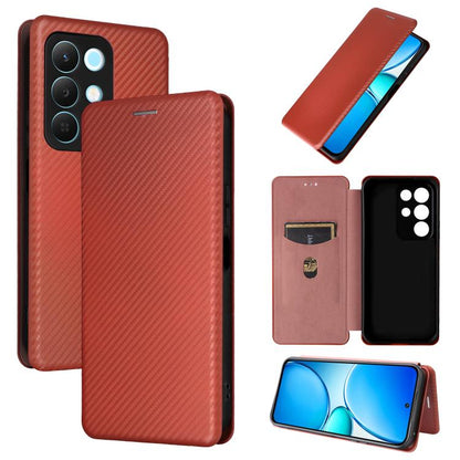 เคสโทรศัพท์หนังพลิกพื้นผิวคาร์บอนไฟเบอร์, For Realme Note 80 4G, For Realme 16 5G, For Realme 16 Pro+ 5G, For Realme 15x 5G India / C85 5G, For Realme C85 Pro 4G, For Realme 15T 5G, For Realme 15 5G / Realme 15 Pro 5G, For Realme GT 7 Global           ...