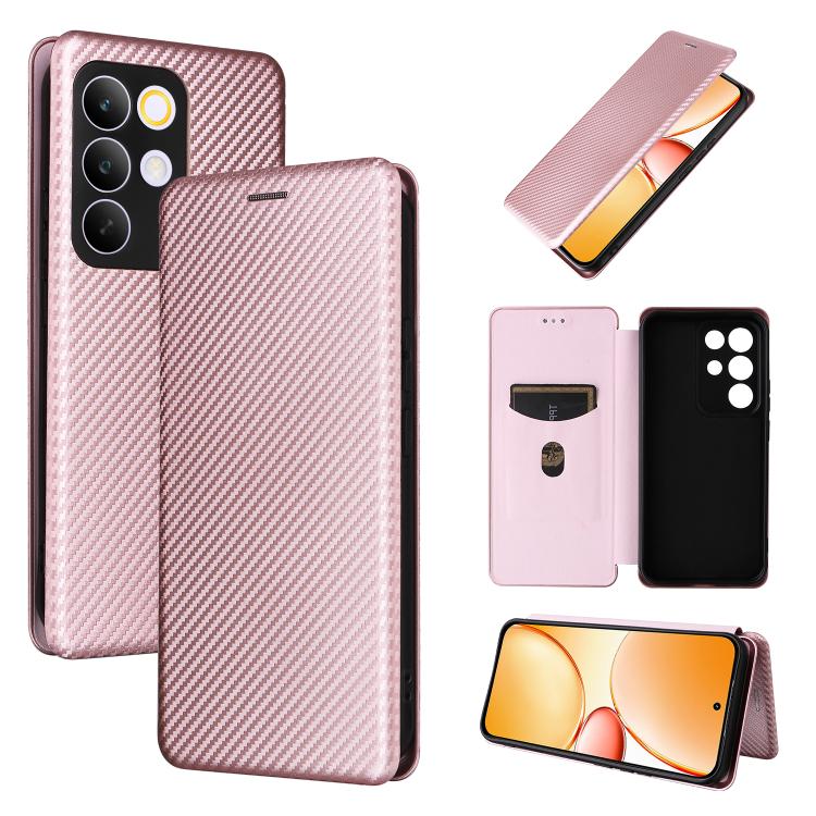 เคสโทรศัพท์หนังพลิกพื้นผิวคาร์บอนไฟเบอร์, For Realme Note 80 4G, For Realme 16 5G, For Realme 16 Pro+ 5G, For Realme 15x 5G India / C85 5G, For Realme C85 Pro 4G, For Realme 15T 5G, For Realme 15 5G / Realme 15 Pro 5G, For Realme GT 7 Global           ...