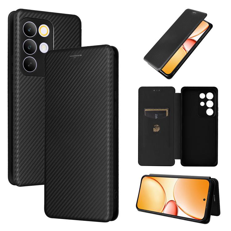 เคสโทรศัพท์หนังพลิกพื้นผิวคาร์บอนไฟเบอร์, For Realme Note 80 4G, For Realme 16 5G, For Realme 16 Pro+ 5G, For Realme 15x 5G India / C85 5G, For Realme C85 Pro 4G, For Realme 15T 5G, For Realme 15 5G / Realme 15 Pro 5G, For Realme GT 7 Global           ...