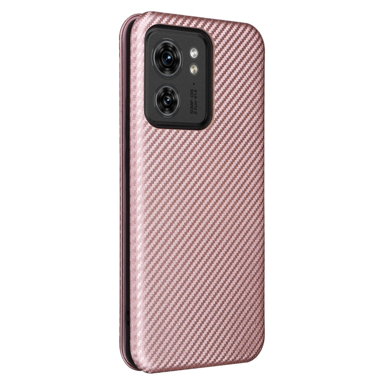 เคสโทรศัพท์หนังพลิกพื้นผิวคาร์บอนไฟเบอร์, For Motorola Edge 40