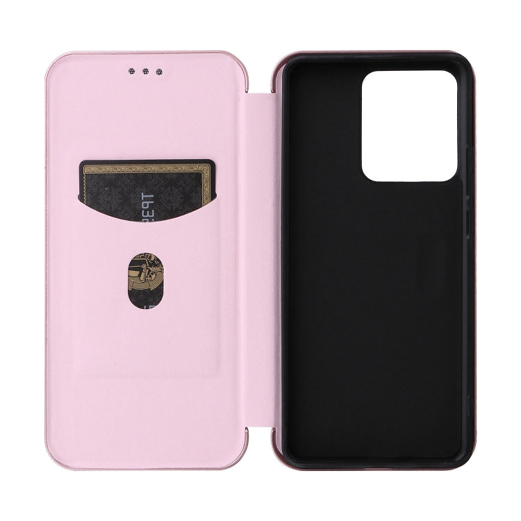 เคสโทรศัพท์หนังพลิกพื้นผิวคาร์บอนไฟเบอร์, For Motorola Edge 40