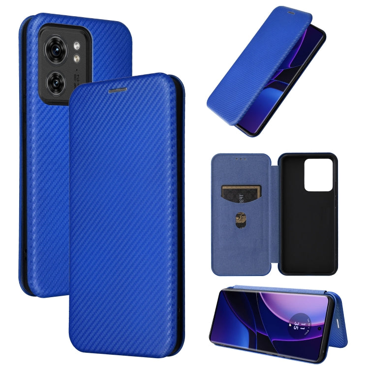 เคสโทรศัพท์หนังพลิกพื้นผิวคาร์บอนไฟเบอร์, For Motorola Edge 40