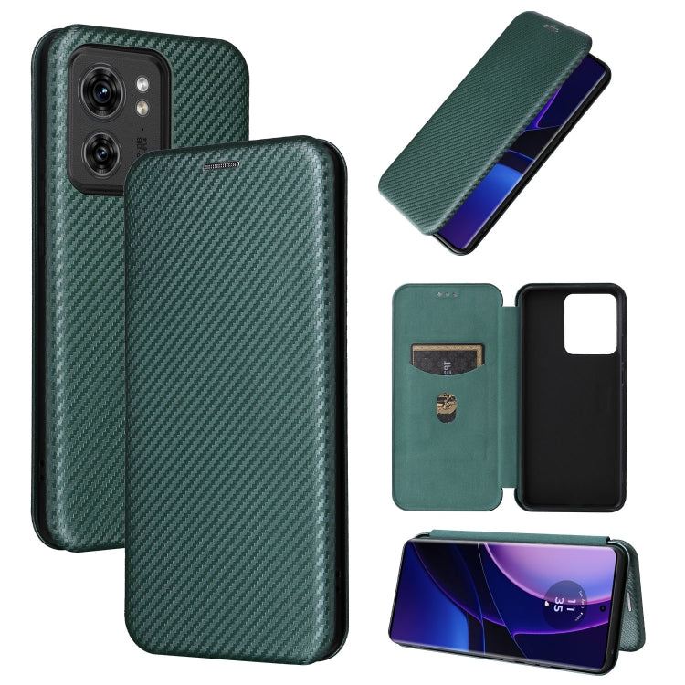 เคสโทรศัพท์หนังพลิกพื้นผิวคาร์บอนไฟเบอร์, For Motorola Edge 40