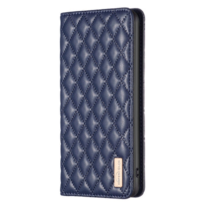 เคสโทรศัพท์หนังพลิกแม่เหล็ก Diamond Lattice, For iPhone 15 Pro Max, For iPhone 15 Pro, For iPhone 15 Plus, For iPhone 15