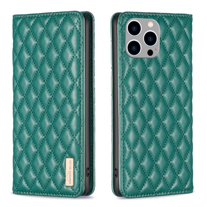 เคสโทรศัพท์หนังพลิกแม่เหล็ก Diamond Lattice, For iPhone 15 Pro Max, For iPhone 15 Pro, For iPhone 15 Plus, For iPhone 15