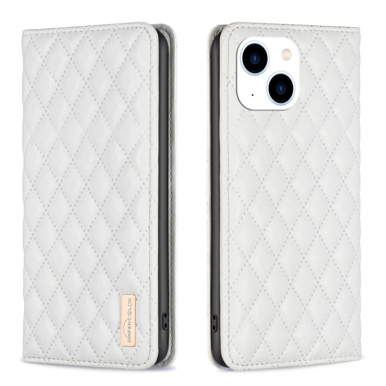 เคสโทรศัพท์หนังพลิกแม่เหล็ก Diamond Lattice, For iPhone 15 Pro Max, For iPhone 15 Pro, For iPhone 15 Plus, For iPhone 15