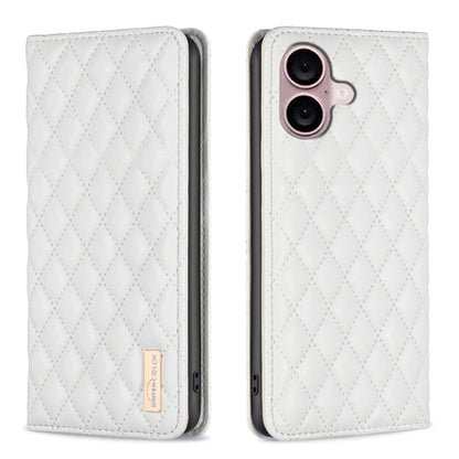 เคสโทรศัพท์หนังพลิกแม่เหล็ก Diamond Lattice, For iPhone 17 Pro Max, For iPhone 17 Pro, For iPhone 17, For iPhone Air, For iPhone 16 Pro Max, For iPhone 16 Pro, For iPhone 16 Plus, For iPhone 16