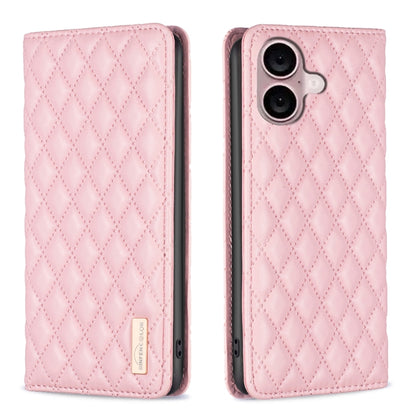เคสโทรศัพท์หนังพลิกแม่เหล็ก Diamond Lattice, For iPhone 17 Pro Max, For iPhone 17 Pro, For iPhone 17, For iPhone Air, For iPhone 16 Pro Max, For iPhone 16 Pro, For iPhone 16 Plus, For iPhone 16