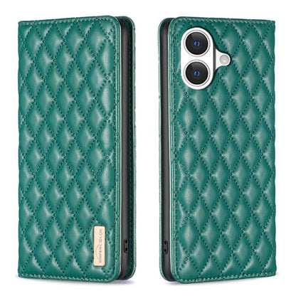 เคสโทรศัพท์หนังพลิกแม่เหล็ก Diamond Lattice, For iPhone 17 Pro Max, For iPhone 17 Pro, For iPhone 17, For iPhone Air, For iPhone 16 Pro Max, For iPhone 16 Pro, For iPhone 16 Plus, For iPhone 16