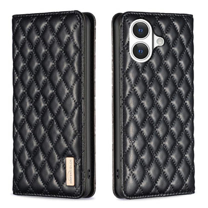 เคสโทรศัพท์หนังพลิกแม่เหล็ก Diamond Lattice, For iPhone 17 Pro Max, For iPhone 17 Pro, For iPhone 17, For iPhone Air, For iPhone 16 Pro Max, For iPhone 16 Pro, For iPhone 16 Plus, For iPhone 16