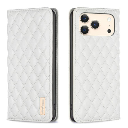เคสโทรศัพท์หนังพลิกแม่เหล็ก Diamond Lattice, For iPhone 17 Pro Max, For iPhone 17 Pro, For iPhone 17, For iPhone Air, For iPhone 16 Pro Max, For iPhone 16 Pro, For iPhone 16 Plus, For iPhone 16