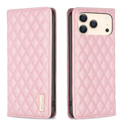 เคสโทรศัพท์หนังพลิกแม่เหล็ก Diamond Lattice, For iPhone 17 Pro Max, For iPhone 17 Pro, For iPhone 17, For iPhone Air, For iPhone 16 Pro Max, For iPhone 16 Pro, For iPhone 16 Plus, For iPhone 16