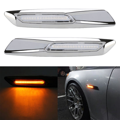 2 PCS Car Fender Light LED Leaf Board Side DC12V / 1.7W สำหรับ BMW, แสงสีเหลือง, A, C, D, F