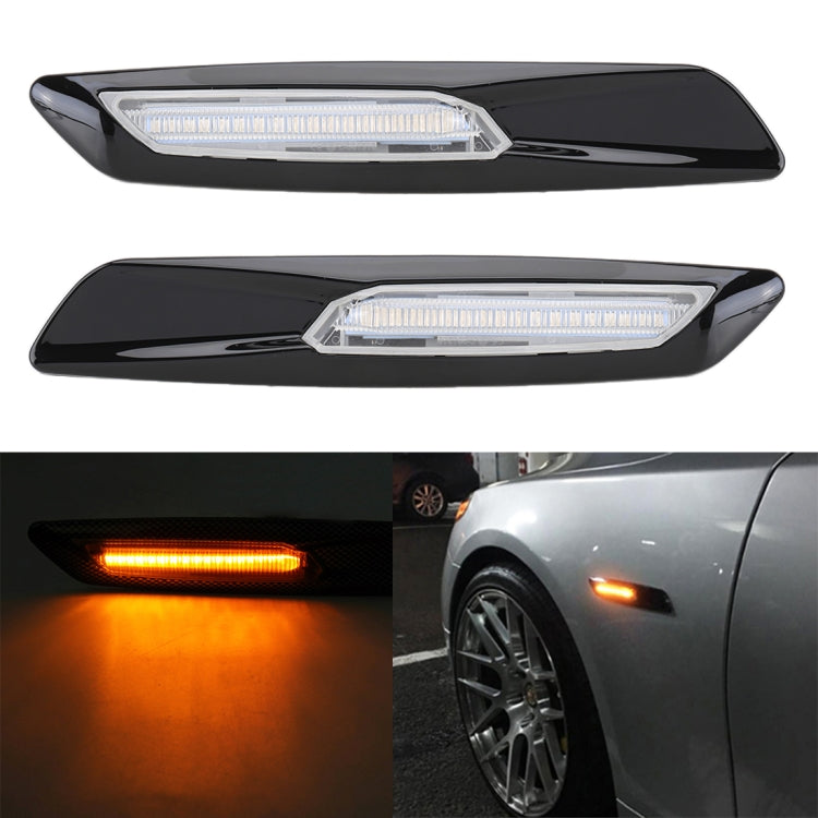 2 PCS Car Fender Light LED Leaf Board Side DC12V / 1.7W สำหรับ BMW, แสงสีเหลือง, A, C, D, F