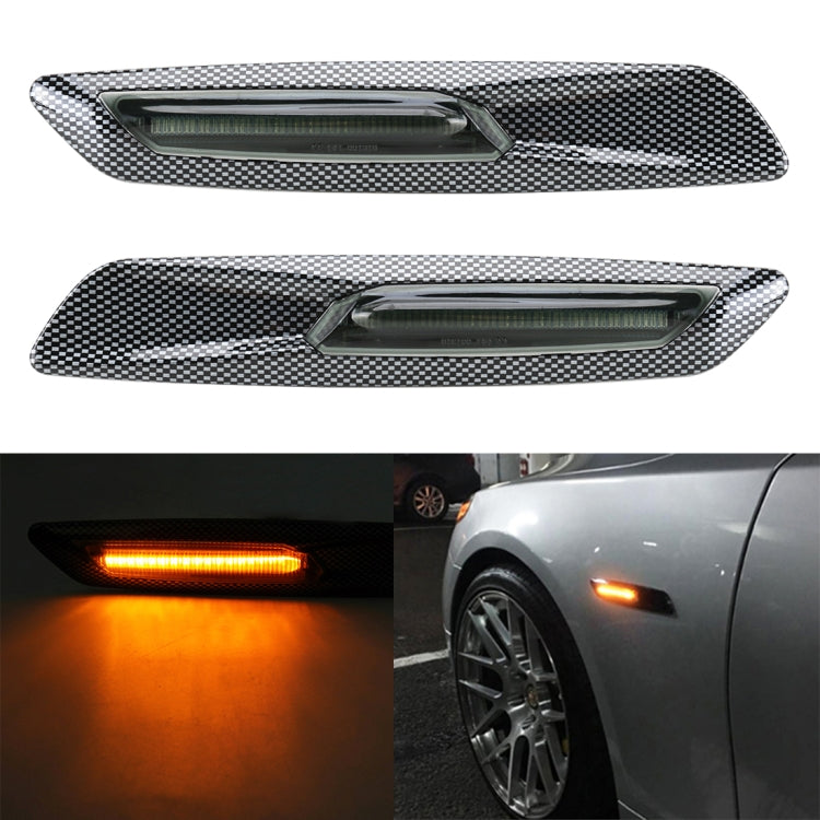 2 PCS Car Fender Light LED Leaf Board Side DC12V / 1.7W สำหรับ BMW, แสงสีเหลือง, A, C, D, F