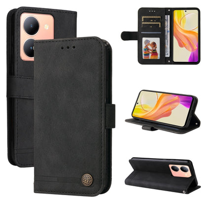เคสโทรศัพท์หนังปุ่มโลหะ Skin Feel Life Tree, For vivo Y100 5G IDN / Y200e 5G Global, For vivo Y03 4G, For vivo Y200 / V29e Global, For vivo Y17s, For vivo Y36 4G / 5G Foreign, For vivo Y78 5G Foreign