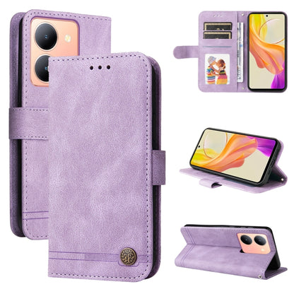 เคสโทรศัพท์หนังปุ่มโลหะ Skin Feel Life Tree, For vivo Y100 5G IDN / Y200e 5G Global, For vivo Y03 4G, For vivo Y200 / V29e Global, For vivo Y17s, For vivo Y36 4G / 5G Foreign, For vivo Y78 5G Foreign