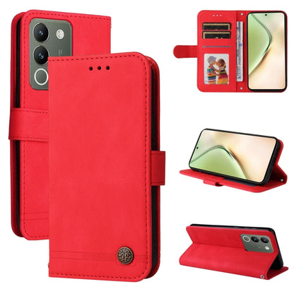 เคสโทรศัพท์หนังปุ่มโลหะ Skin Feel Life Tree, For vivo Y100 5G IDN / Y200e 5G Global, For vivo Y03 4G, For vivo Y200 / V29e Global, For vivo Y17s, For vivo Y36 4G / 5G Foreign, For vivo Y78 5G Foreign
