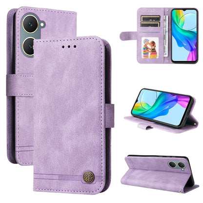 เคสโทรศัพท์หนังปุ่มโลหะ Skin Feel Life Tree, For vivo Y100 5G IDN / Y200e 5G Global, For vivo Y03 4G, For vivo Y200 / V29e Global, For vivo Y17s, For vivo Y36 4G / 5G Foreign, For vivo Y78 5G Foreign