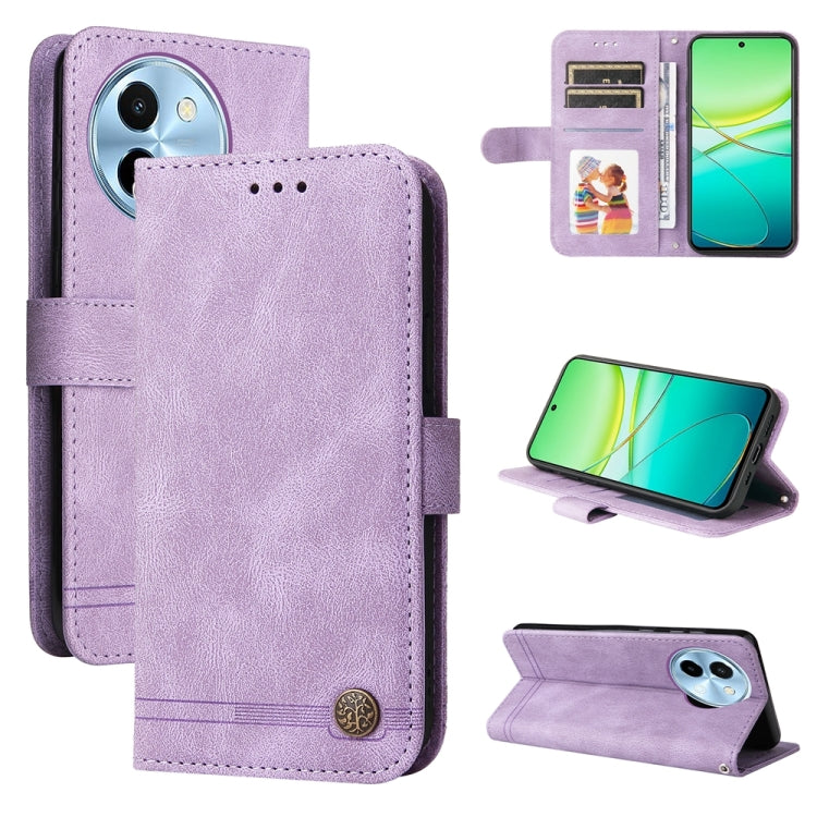 เคสโทรศัพท์หนังปุ่มโลหะ Skin Feel Life Tree, For vivo Y19s, For vivo X200, For vivo X200 Pro mini, For vivo X200 Pro, For vivo V40 Lite 4G / 5G IDN, For vivo Y300 Pro, For vivo Y28 4G Global, For vivo Y38 5G / T3x 5G Global                             ...
