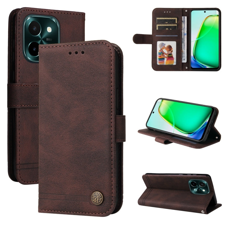 เคสโทรศัพท์หนังปุ่มโลหะ Skin Feel Life Tree, For vivo Y19s, For vivo X200, For vivo X200 Pro mini, For vivo X200 Pro, For vivo V40 Lite 4G / 5G IDN, For vivo Y300 Pro, For vivo Y28 4G Global, For vivo Y38 5G / T3x 5G Global                             ...