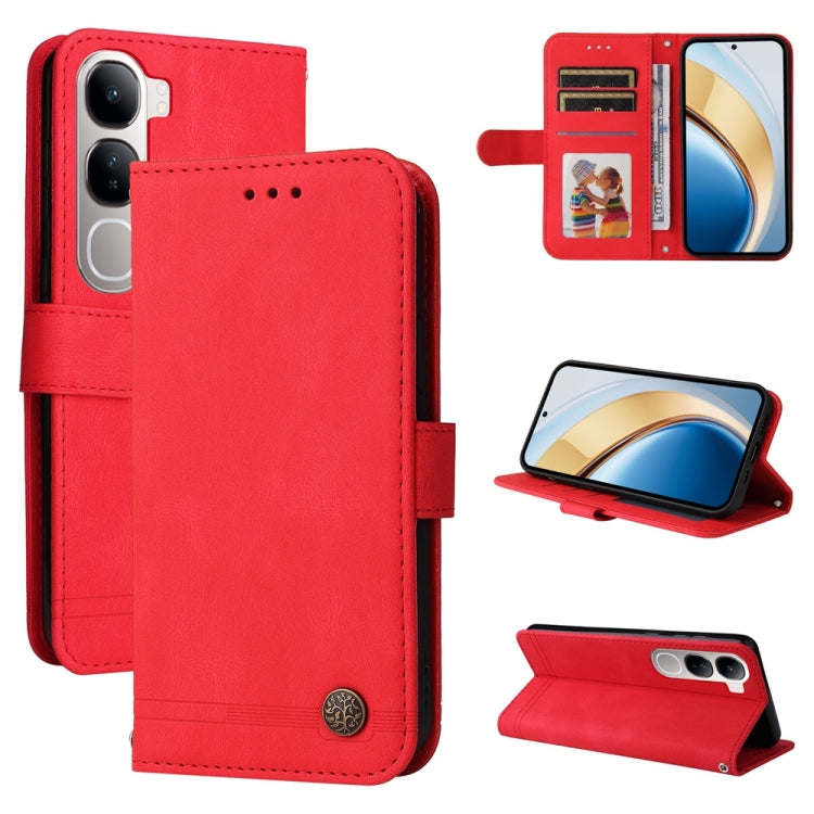 เคสโทรศัพท์หนังปุ่มโลหะ Skin Feel Life Tree, For vivo Y19s, For vivo X200, For vivo X200 Pro mini, For vivo X200 Pro, For vivo V40 Lite 4G / 5G IDN, For vivo Y300 Pro, For vivo Y28 4G Global, For vivo Y38 5G / T3x 5G Global                             ...