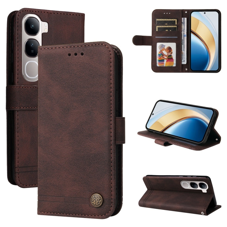 เคสโทรศัพท์หนังปุ่มโลหะ Skin Feel Life Tree, For vivo Y19s, For vivo X200, For vivo X200 Pro mini, For vivo X200 Pro, For vivo V40 Lite 4G / 5G IDN, For vivo Y300 Pro, For vivo Y28 4G Global, For vivo Y38 5G / T3x 5G Global                             ...