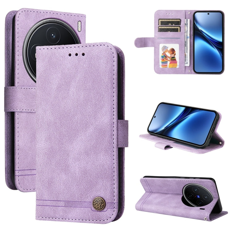 เคสโทรศัพท์หนังปุ่มโลหะ Skin Feel Life Tree, For vivo S20 Pro, For vivo Y19s, For vivo X200, For vivo X200 Pro mini, For vivo X200 Pro, For vivo V40 Lite 4G / 5G IDN, For vivo Y300 Pro, For vivo Y28 4G Global, For vivo Y38 5G / T3x 5G Global