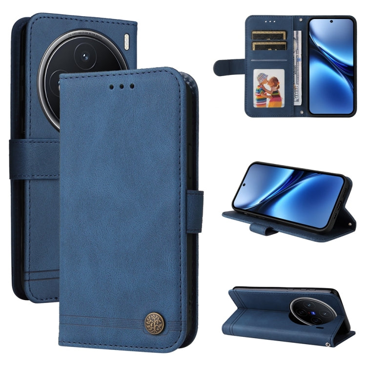 เคสโทรศัพท์หนังปุ่มโลหะ Skin Feel Life Tree, For vivo S20 Pro, For vivo Y19s, For vivo X200, For vivo X200 Pro mini, For vivo X200 Pro, For vivo V40 Lite 4G / 5G IDN, For vivo Y300 Pro, For vivo Y28 4G Global, For vivo Y38 5G / T3x 5G Global