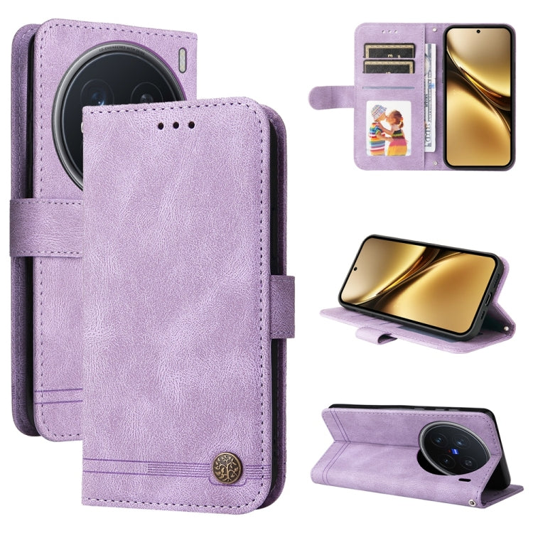 เคสโทรศัพท์หนังปุ่มโลหะ Skin Feel Life Tree, For vivo Y19s, For vivo X200, For vivo X200 Pro mini, For vivo X200 Pro, For vivo V40 Lite 4G / 5G IDN, For vivo Y300 Pro, For vivo Y28 4G Global, For vivo Y38 5G / T3x 5G Global                             ...