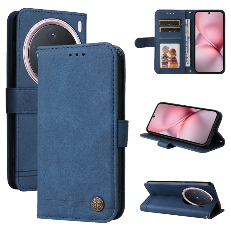 เคสโทรศัพท์หนังปุ่มโลหะ Skin Feel Life Tree, For vivo Y19s, For vivo X200, For vivo X200 Pro mini, For vivo X200 Pro, For vivo V40 Lite 4G / 5G IDN, For vivo Y300 Pro, For vivo Y28 4G Global, For vivo Y38 5G / T3x 5G Global                             ...