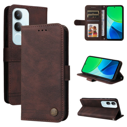 เคสโทรศัพท์หนังปุ่มโลหะ Skin Feel Life Tree, For vivo S20 Pro, For vivo Y19s, For vivo X200, For vivo X200 Pro mini, For vivo X200 Pro, For vivo V40 Lite 4G / 5G IDN, For vivo Y300 Pro, For vivo Y28 4G Global, For vivo Y38 5G / T3x 5G Global