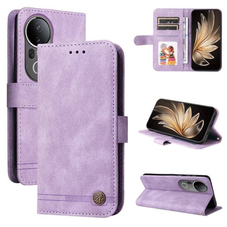 เคสโทรศัพท์หนังปุ่มโลหะ Skin Feel Life Tree, For vivo S20 Pro, For vivo Y19s, For vivo X200, For vivo X200 Pro mini, For vivo X200 Pro, For vivo V40 Lite 4G / 5G IDN, For vivo Y300 Pro, For vivo Y28 4G Global, For vivo Y38 5G / T3x 5G Global