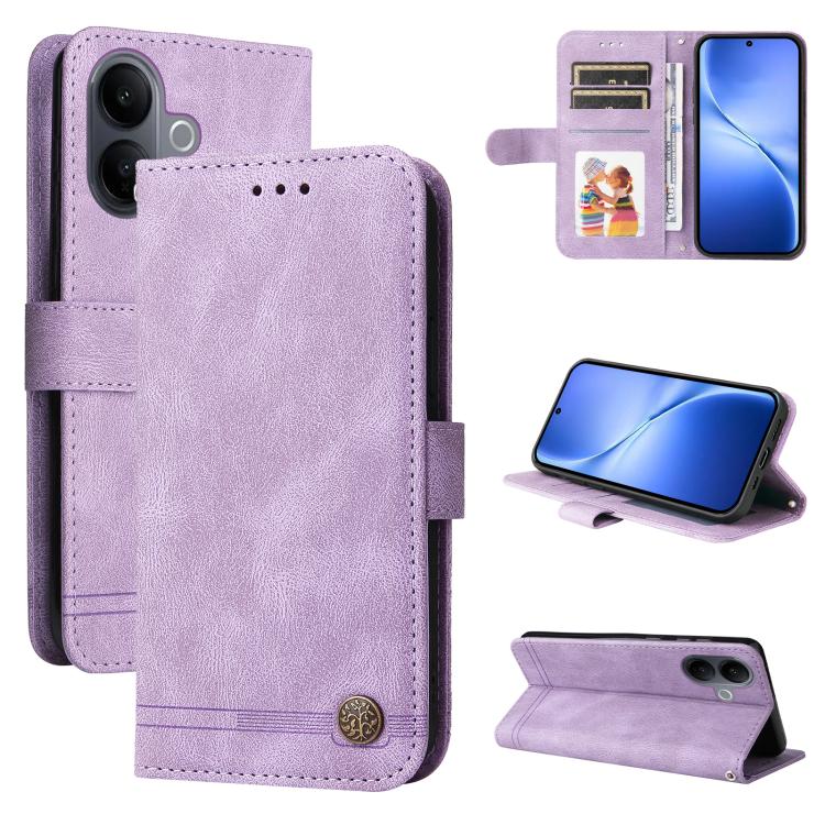 เคสโทรศัพท์หนังปุ่มโลหะ Skin Feel Life Tree, For vivo Y21 5G 2026 / vivo Y05 4G, For vivo V70 FE 5G, For vivo S50 5G / V70 5G, For vivo Y500 Pro 5G, For vivo X300 Pro, For vivo X300, For vivo V60 Lite 4G / 5G, For vivo Y31 5G 2025, For vivo Y400 5G