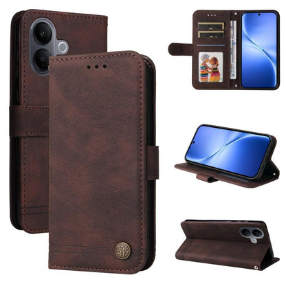 เคสโทรศัพท์หนังปุ่มโลหะ Skin Feel Life Tree, For vivo Y21 5G 2026 / vivo Y05 4G, For vivo V70 FE 5G, For vivo S50 5G / V70 5G, For vivo Y500 Pro 5G, For vivo X300 Pro, For vivo X300, For vivo V60 Lite 4G / 5G, For vivo Y31 5G 2025, For vivo Y400 5G