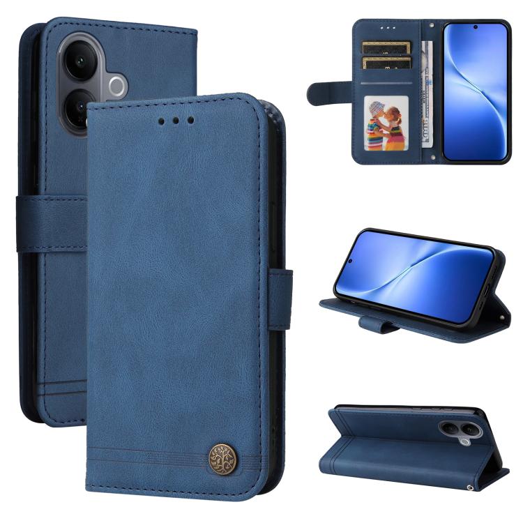 เคสโทรศัพท์หนังปุ่มโลหะ Skin Feel Life Tree, For vivo Y21 5G 2026 / vivo Y05 4G, For vivo V70 FE 5G, For vivo S50 5G / V70 5G, For vivo Y500 Pro 5G, For vivo X300 Pro, For vivo X300, For vivo V60 Lite 4G / 5G, For vivo Y31 5G 2025, For vivo Y400 5G