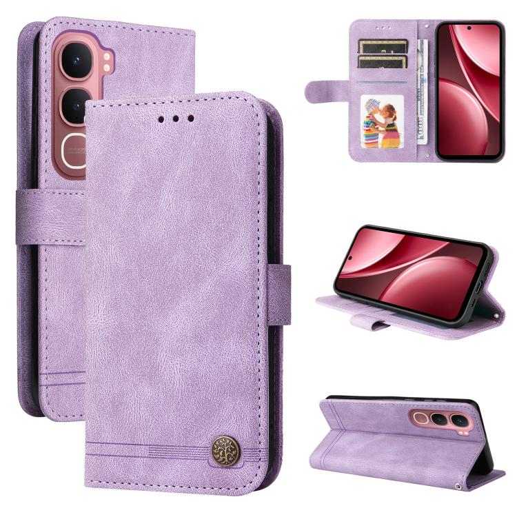 เคสโทรศัพท์หนังปุ่มโลหะ Skin Feel Life Tree, For vivo Y21 5G 2026 / vivo Y05 4G, For vivo V70 FE 5G, For vivo S50 5G / V70 5G, For vivo Y500 Pro 5G, For vivo X300 Pro, For vivo X300, For vivo V60 Lite 4G / 5G, For vivo Y31 5G 2025, For vivo Y400 5G
