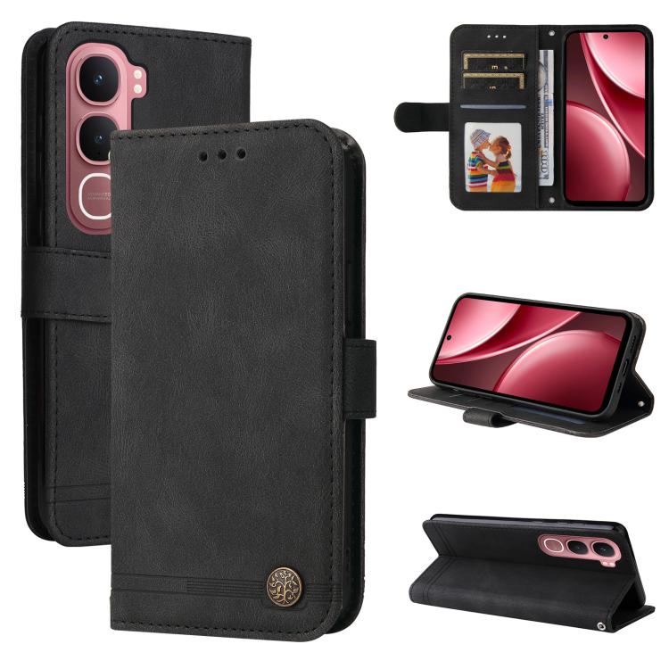 เคสโทรศัพท์หนังปุ่มโลหะ Skin Feel Life Tree, For vivo Y21 5G 2026 / vivo Y05 4G, For vivo V70 FE 5G, For vivo S50 5G / V70 5G, For vivo Y500 Pro 5G, For vivo X300 Pro, For vivo X300, For vivo V60 Lite 4G / 5G, For vivo Y31 5G 2025, For vivo Y400 5G