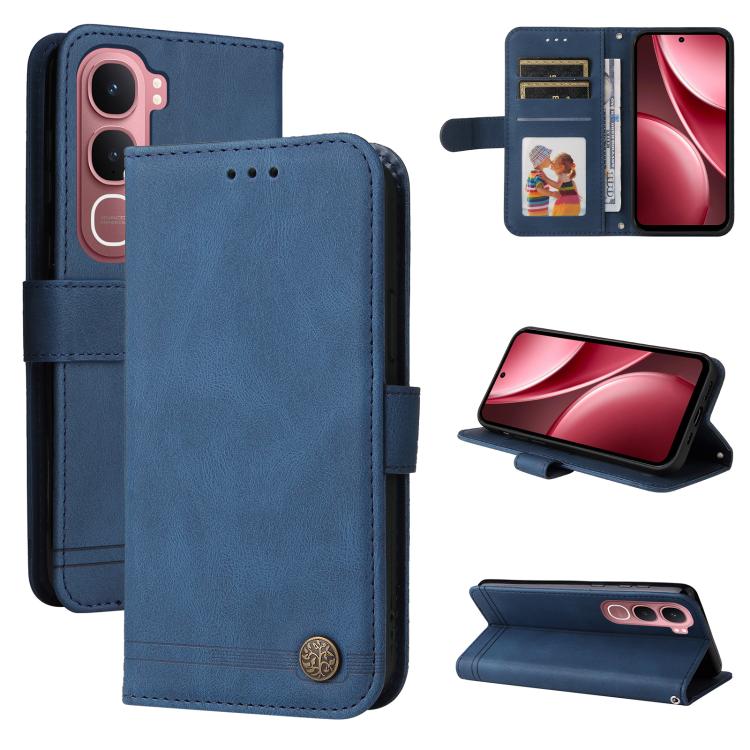 เคสโทรศัพท์หนังปุ่มโลหะ Skin Feel Life Tree, For vivo Y21 5G 2026 / vivo Y05 4G, For vivo V70 FE 5G, For vivo S50 5G / V70 5G, For vivo Y500 Pro 5G, For vivo X300 Pro, For vivo X300, For vivo V60 Lite 4G / 5G, For vivo Y31 5G 2025, For vivo Y400 5G