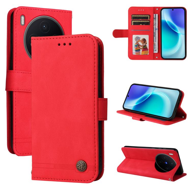 เคสโทรศัพท์หนังปุ่มโลหะ Skin Feel Life Tree, For vivo Y21 5G 2026 / vivo Y05 4G, For vivo V70 FE 5G, For vivo S50 5G / V70 5G, For vivo Y500 Pro 5G, For vivo X300 Pro, For vivo X300, For vivo V60 Lite 4G / 5G, For vivo Y31 5G 2025, For vivo Y400 5G