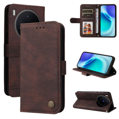เคสโทรศัพท์หนังปุ่มโลหะ Skin Feel Life Tree, For vivo Y21 5G 2026 / vivo Y05 4G, For vivo V70 FE 5G, For vivo S50 5G / V70 5G, For vivo Y500 Pro 5G, For vivo X300 Pro, For vivo X300, For vivo V60 Lite 4G / 5G, For vivo Y31 5G 2025, For vivo Y400 5G