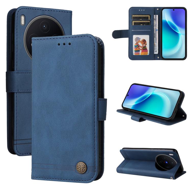 เคสโทรศัพท์หนังปุ่มโลหะ Skin Feel Life Tree, For vivo Y21 5G 2026 / vivo Y05 4G, For vivo V70 FE 5G, For vivo S50 5G / V70 5G, For vivo Y500 Pro 5G, For vivo X300 Pro, For vivo X300, For vivo V60 Lite 4G / 5G, For vivo Y31 5G 2025, For vivo Y400 5G