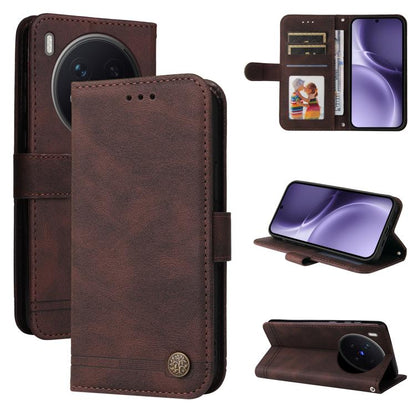 เคสโทรศัพท์หนังปุ่มโลหะ Skin Feel Life Tree, For vivo Y21 5G 2026 / vivo Y05 4G, For vivo V70 FE 5G, For vivo S50 5G / V70 5G, For vivo Y500 Pro 5G, For vivo X300 Pro, For vivo X300, For vivo V60 Lite 4G / 5G, For vivo Y31 5G 2025, For vivo Y400 5G