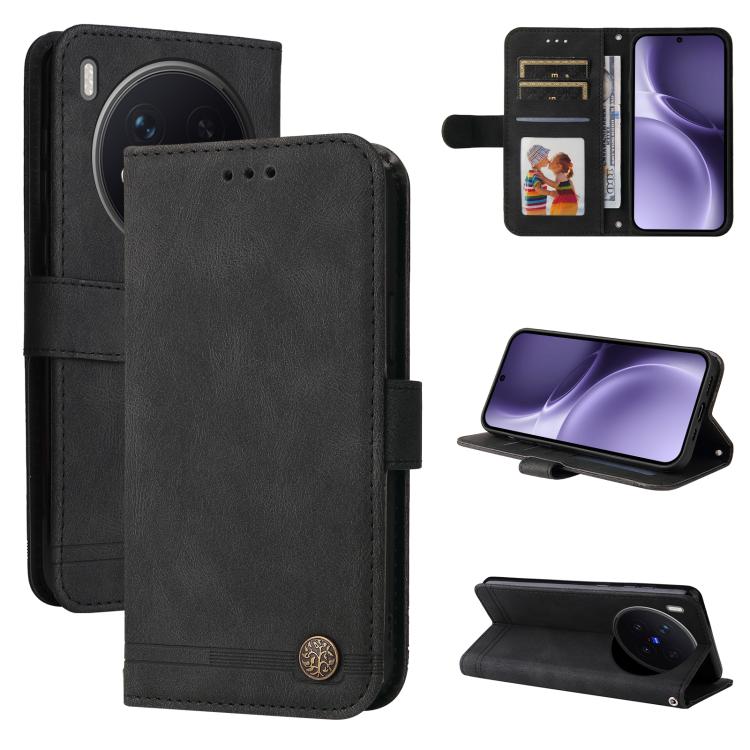 เคสโทรศัพท์หนังปุ่มโลหะ Skin Feel Life Tree, For vivo Y21 5G 2026 / vivo Y05 4G, For vivo V70 FE 5G, For vivo S50 5G / V70 5G, For vivo Y500 Pro 5G, For vivo X300 Pro, For vivo X300, For vivo V60 Lite 4G / 5G, For vivo Y31 5G 2025, For vivo Y400 5G