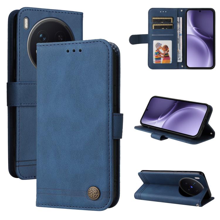 เคสโทรศัพท์หนังปุ่มโลหะ Skin Feel Life Tree, For vivo Y21 5G 2026 / vivo Y05 4G, For vivo V70 FE 5G, For vivo S50 5G / V70 5G, For vivo Y500 Pro 5G, For vivo X300 Pro, For vivo X300, For vivo V60 Lite 4G / 5G, For vivo Y31 5G 2025, For vivo Y400 5G